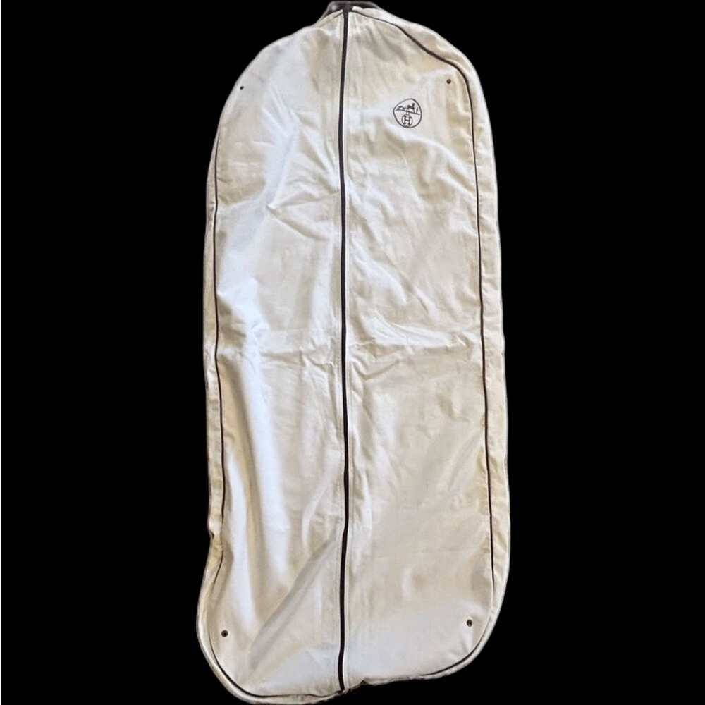 Authentic Hermes Garment Bag Heavy Duty, with Snaps, Cream/Off White - Picture 2 of 9
